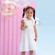 Vestido Infantil Mon Sucré Happy Time com Babados Branco