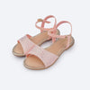 Sandália Infantil Pampili Cherrie Strass Cascata Rosa Glace