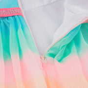 Vestido de Festa Petit Cherie Candy com Babado e Brilho Multicolorido - vestido com forro interno