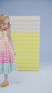 Vestido Infantil Mon Sucré Midi Multicolorido