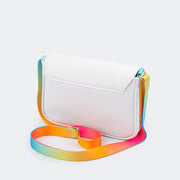 Bolsa Tiracolo Feminina Tweenie Real Zone com Alça Colorida Branca.