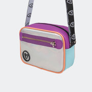 Bolsa Tiracolo Tweenie Holográfico Prata e Colorida  - foto frontal com alça personalizada