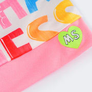 Conjunto Fitness Kids Mon Sucré Happiness Rosa e Colorido - detalhe da marca