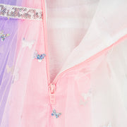 Vestido de Festa Petit Cherie Tule com Borboletas Holográficas Multicolorido - 1 a 6 Anos - vestido com forro interno