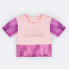 Camiseta Infantil Feminina Pampili Estampa Be Joy Tule Degradê Rosa