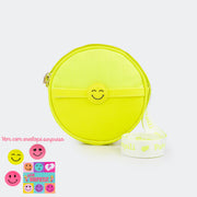 Bolsa Tiracolo Infantil Pam Surprise Neon Amarela - Ganhe Patch Surpresa.