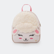 Mochila Infantil  Ovelha com Glitter Nude.