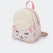 Mochila Infantil  Ovelha com Glitter Nude.