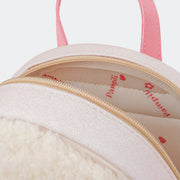 Mochila Infantil  Ovelha com Glitter Nude.