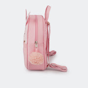 Mochila Infantil Coelha com Glitter Rosa Glace.