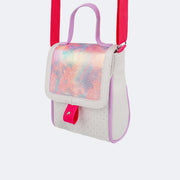 Bolsa Infantil Pampili Estampa Holográfica Branca - bolsa com alça de gorgurão pink
