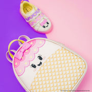 Mochila Infantil Pampili Glitter Nude e Colorida - coleção mochila e calçado infantil