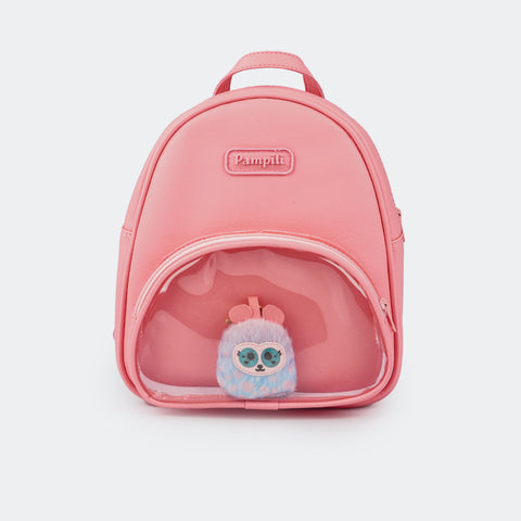 Mochila Infantil Feminina Pampis Gerânio - Ganhe um Chaveiro Exclusivo Pampili.