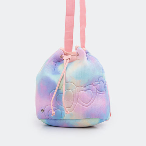 Mochila Saco Infantil Comfy Malha Pet Tie Dye.