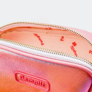 Bolsa Infantil Tiracolo com Detalhe Holográfico Colorida e Rosa Chiclete.