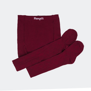 Meia Calça Infantil Pampili com Relevo Bordo.