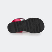 Sandália Papete Infantil Pampili Fly Mini Calce Fácil Calcanhar Comfy Preta e Pink Maravilha - foto do solado antiderrapante e flexível 