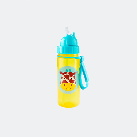 Garrafa Infantil Skip Hop Flip Zoo Girafa Amarela e Azul - garrafa infantil com bico