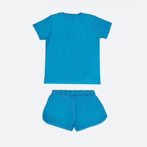 Conjunto Infantil Vallen Lavação Azul.