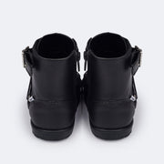 Bota Infantil Feminina Pampili Rubi Rocker Preto - traseira bota cano médio