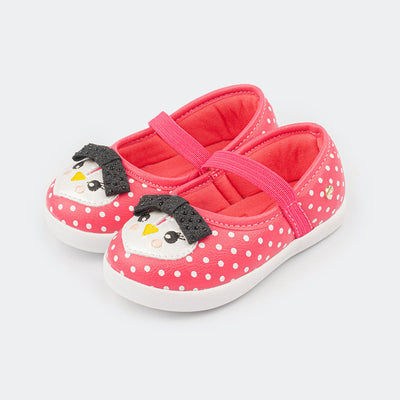 Sapatilha Infantil Pampili Pom Pom Zoo Pinguim Pink Batom - pampili