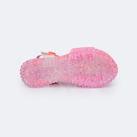Sandália Papete Infantil Pampili Candy Glitter Holográfica Colorida - sola antiderrapante