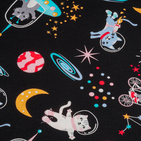 Pijama Kids Alakazoo Space Preto - pijama com estampa divertida