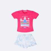 Pijama Bebê Cara de Criança Princesa e a Ervilha Pink - 1 a 3 Anos - frente do pijama
