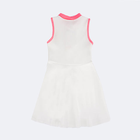 Vestido Infantil Bambollina Neoprene Off White e Rosa - costas do vestido infantil