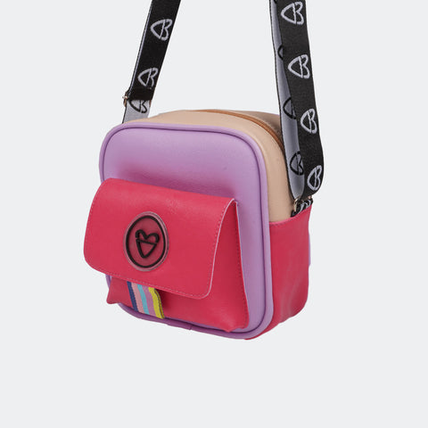 Bolsa Tiracolo Tweenie com Bolso Frontal Colorida - foto bolsa colorida 