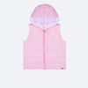 Colete Feminino Pampili Puffer Capuz Rosa