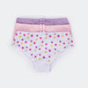 Kit Calcinha Infantil Pampili Sortidas Strass Coração e Emoji Branca Rosa e Lilás