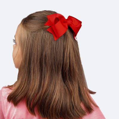 Presilha de Cabelo Bico de Pato Pampili Laço Duplo Vermelho - presilha bico de pato no cabelo da menina