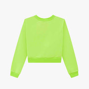 Blusa Infantil Vic&Vicky Moletom Have a Nice Day Verde Neon - costas da blusa de frio