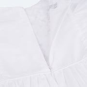 Vestido de Bebê Roana com Bordado Branco - abertura nas costas