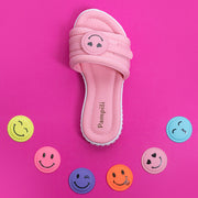 Chinelo Infantil Feminino Candy Pam Surprise Emoji Rosa Chiclete - Ganhe Patch Surpresa.