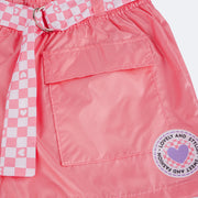 Conjunto Infantil Infanti Estampado Branco e Rosa Metalizado.