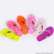 Chinelo Infantil Pampili Likes Emoji Love Eco Amigável Laranja Neon - variação de cores