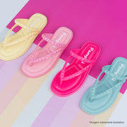 Chinelo Infantil Pampili Ayla Pink Fluor.