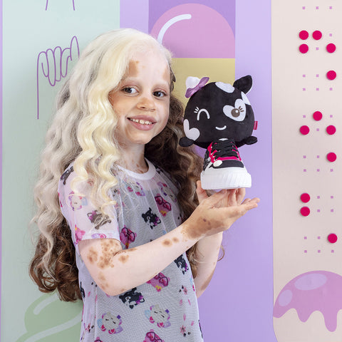 Tênis Infantil Pamps Feminino Pampili Preto e Pink - Vem com Pelúcia Bela Exclusiva.