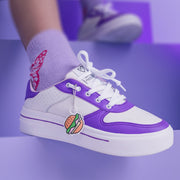 Tênis Feminino Tweenie #Crush Branco e Roxo - Vem com Chaveiro - tênis com chaveiro