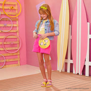 Sandália Papete Infantil Candy Emoji Amarelo e Rosa Neon - sandália e bolsa infantil