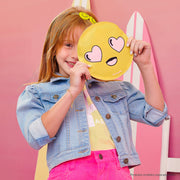 Sandália Papete Infantil Candy Emoji Amarelo e Rosa Neon - bolsinha infantil