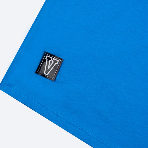 Vestido Infantil Vallen Malha Oversized Azul - etiqueta da marca