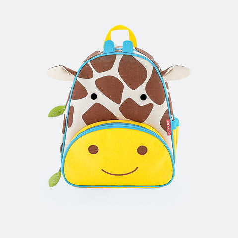 Mochila Infantil Skip Hop Zoo Girafa Amarela e Azul - frente da mochila infantil feminina