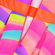 Vestido de Festa Kids Mon Sucré Beach Verão Multicolorido Neon - detalhe zíper aberto