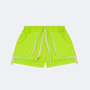 Short Infantil Pampili Gorgurão Amarelo Neon - frente short infantil feminino