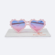 Óculos de Sol Infantil Feminino Pampili Nude e Azul - foto frontal do óculos