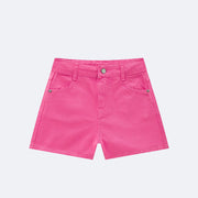 Short Infantil Vic&Vicky Cintura Alta Pink - frente do short infantil feminino