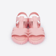 Sandália Papete Infantil Pampili Candy Rosa Glace - frente sandália infantil feminina